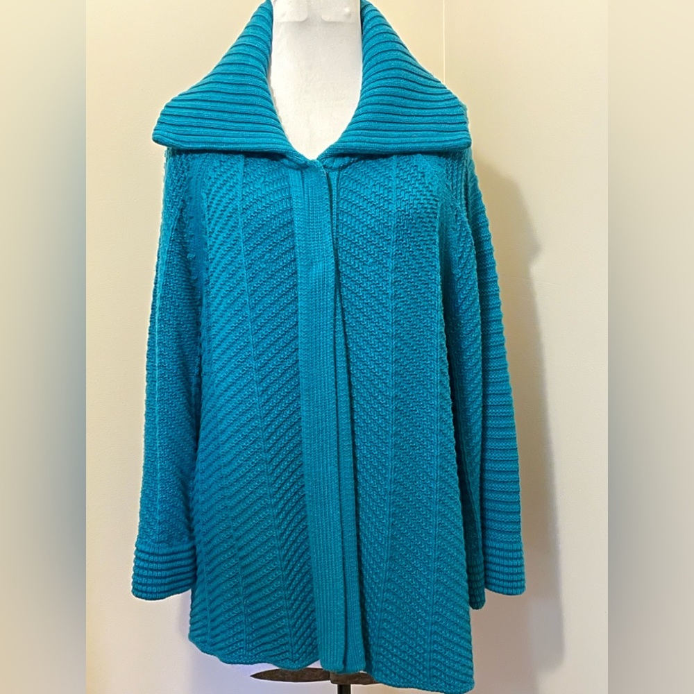 JM Collection Teal Knit Sweater